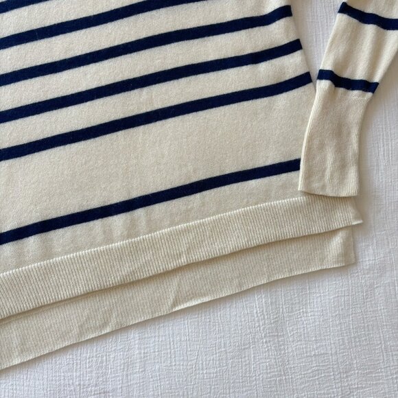 Vineyard vines cashmere sweater striped white blue - Picture 5 of 11